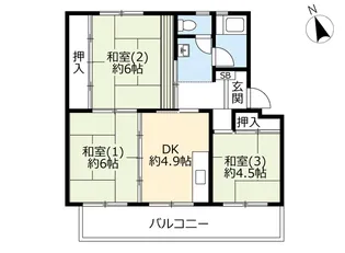 UR花見川【5階】の間取り