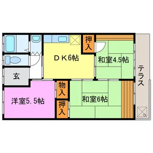 第一中央荘【1階】の間取り