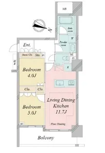 ドゥーエ早稲田【6階】の間取り