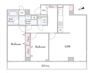 リエール市ヶ谷【4階】の間取り