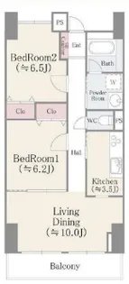 アビタシオン大島【4階】の間取り