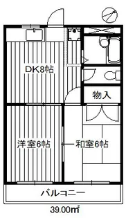 パルハイツ【2階】の間取り