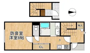Vessell堤町(防音室)【2階】の間取り