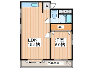 サンコーポ香里【1階】の間取り