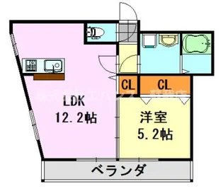 アートビルズ六番館【3階】の間取り