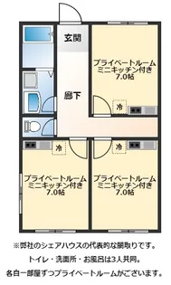 ジュネス武庫川【2階】の間取り
