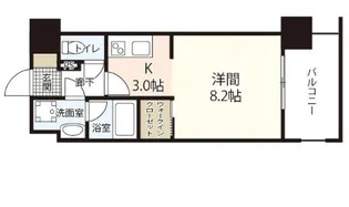セントラルアヴェニュー下石井【9階】の間取り