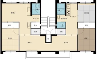 公社賃貸SMALIO 香里三井B【4階】の間取り