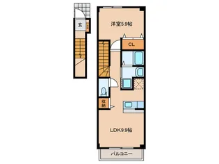 サピーブライトS C棟【2階】の間取り