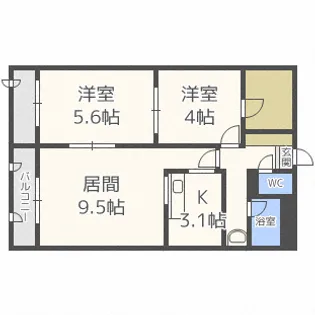 セリエ本通【5階】の間取り