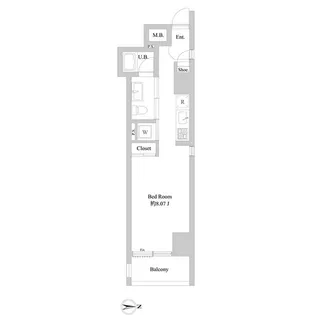 ミリアレジデンス北新宿【4階】の間取り