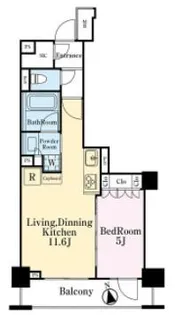 オープンレジデンシア麻布六本木【7階】の間取り