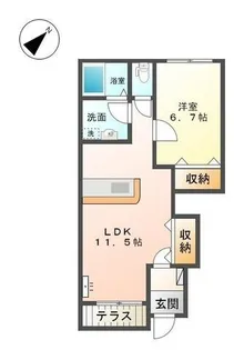プロスペリタ【1階】の間取り
