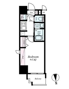 梅田ウエストレジデンス【3階】の間取り