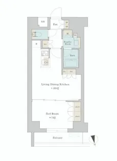 Brillia ist 池尻大橋【6階】の間取り