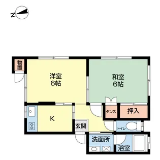 星ヶ丘ハイツII【1階】の間取り