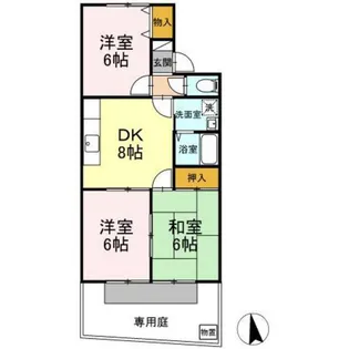 サントーク東野【1階】の間取り