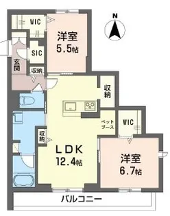 レデン【3階】の間取り