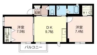 グランドソレーユA【1階】の間取り