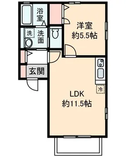 Rose Court B【1階】の間取り