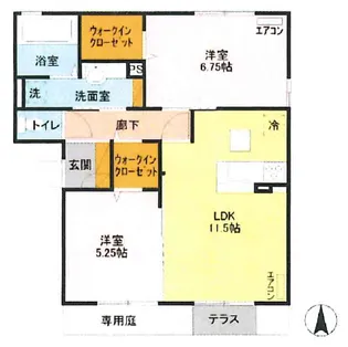 パル・クレール【1階】の間取り