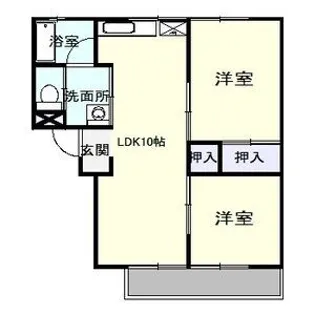 さくらハイツ大田原【2階】の間取り
