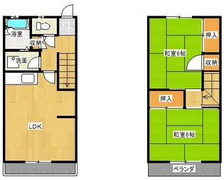 宇田川コーポD棟の間取り