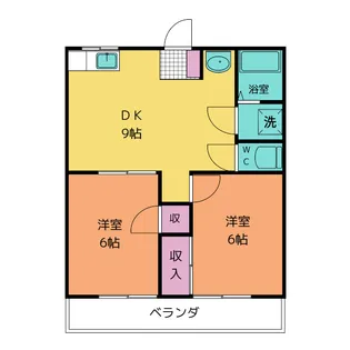 コーポ田園【2階】の間取り
