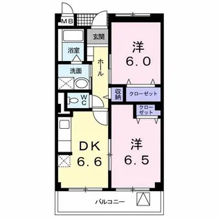 アム-ル・AK【1階】の間取り