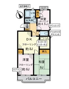 クレール槇【3階】の間取り
