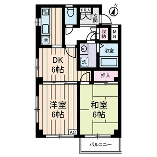 ルシーダ和泉【1階】の間取り