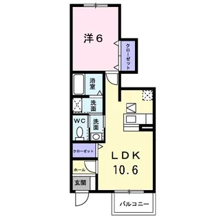スプリングワットE【1階】の間取り