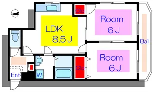 サンパーク五反野【3階】の間取り