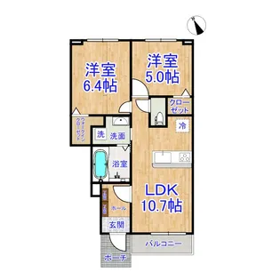 カームA【1階】の間取り