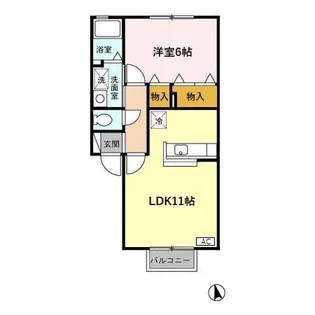 グラシュー・M【1階】の間取り