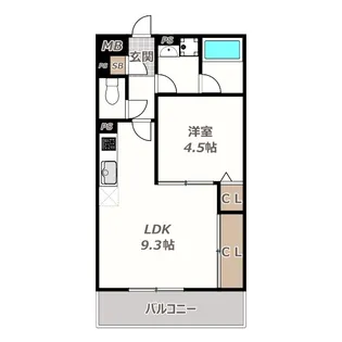 KTIレジデンス阿倍野【2階】の間取り