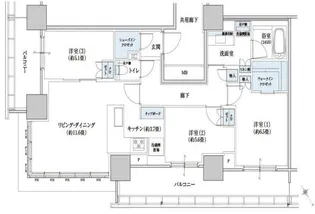 Brillia Tower 浜離宮【28階】の間取り