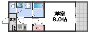 クレスト舎利寺【1階】の間取り