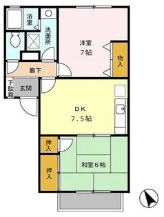 プリムラコート【1階】の間取り