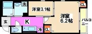 eフラット渋谷本町【2階】の間取り