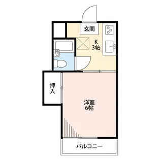 ハイツ竹川【1階】の間取り