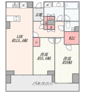 プラウドタワー芝浦【16階】の間取り
