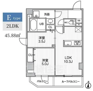 S-RESIDENCE亀戸balm【6階】の間取り