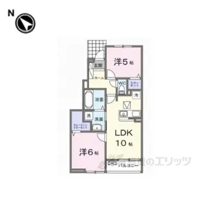 シャルール【1階】の間取り