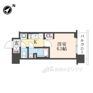 ベラジオレガシー葛野大路八条【6階】の間取り