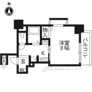 エステムコート京都烏丸3ジャパニズム【5階】の間取り