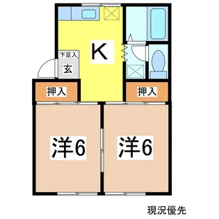 コーポラポームB【2階】の間取り