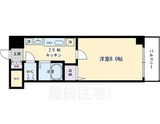 ロイヤルシティ西大路【8階】の間取り