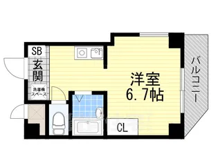 サンガ梅田【6階】の間取り