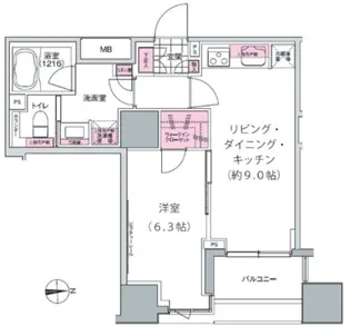 プレジリア東日本橋【5階】の間取り
